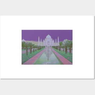 Taj Mahal purple Posters and Art